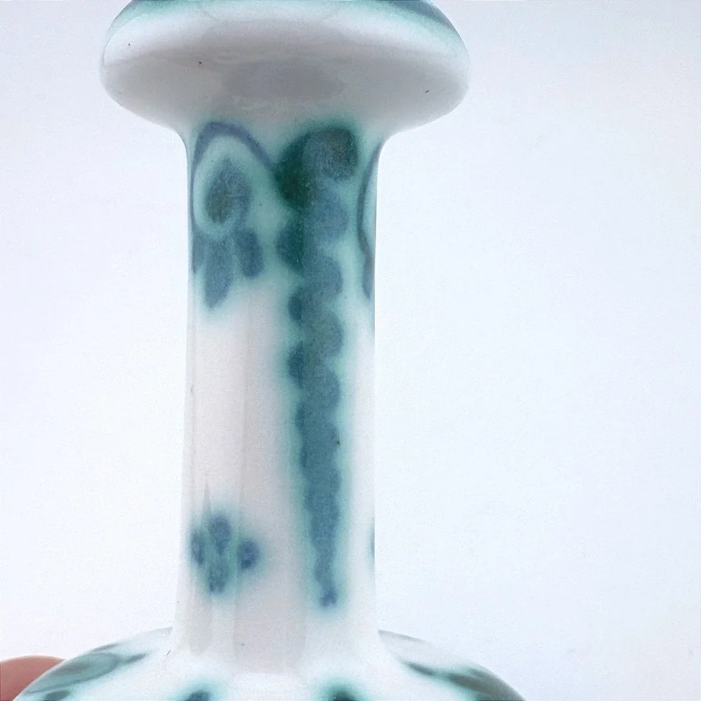 Rare Vintage Delft Delvert Pattern Hand Painted Ceramic Bud Vase 1970
